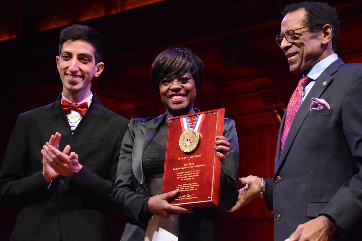 Viola Davis receives the Artist of the Year Award from the Harvard Foundation.