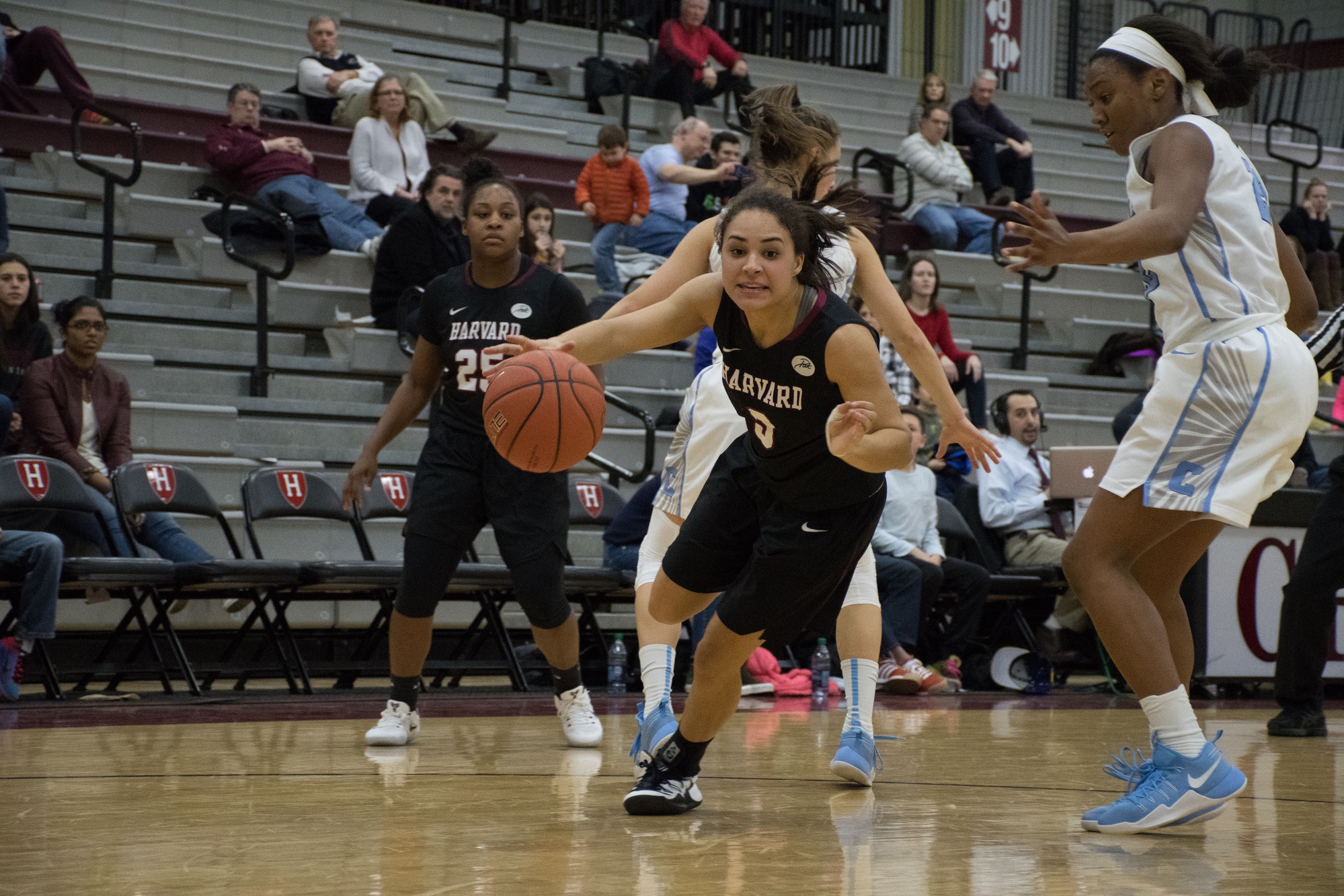 Freshman point guard Katie Benzan pictured in January's game against Columbia.