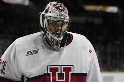 Cover image for Men's Hockey Holds Off Air Force, Punches Ticket to Frozen Four
