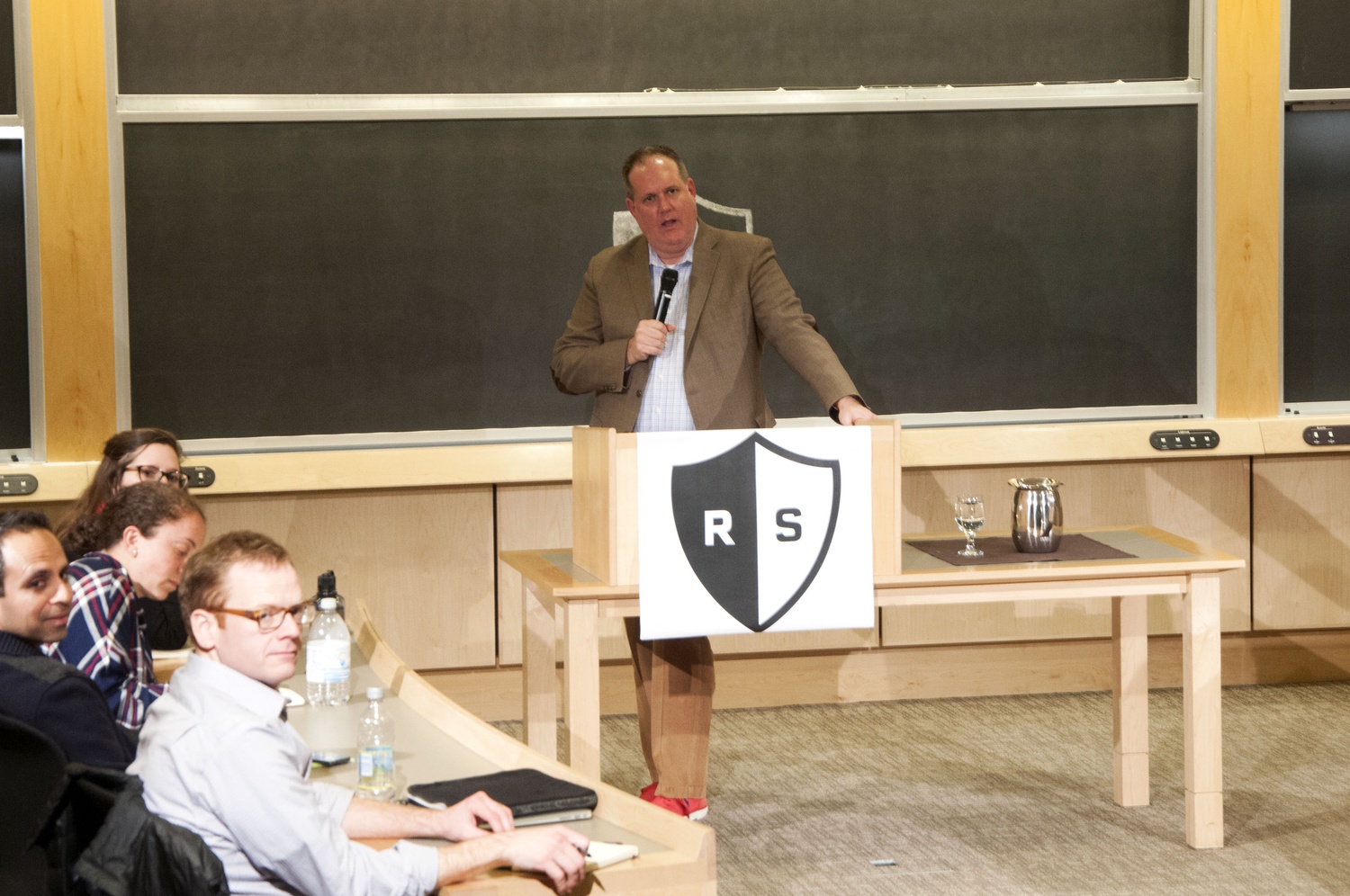 Kennedy School professor Timothy P. McCarthy '93 discusses activism in the era of Trump at the first session of the Resistance School.