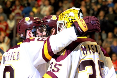 Cover image for Men's Hockey Drops Frozen Four Heartbreaker to Minnesota-Duluth