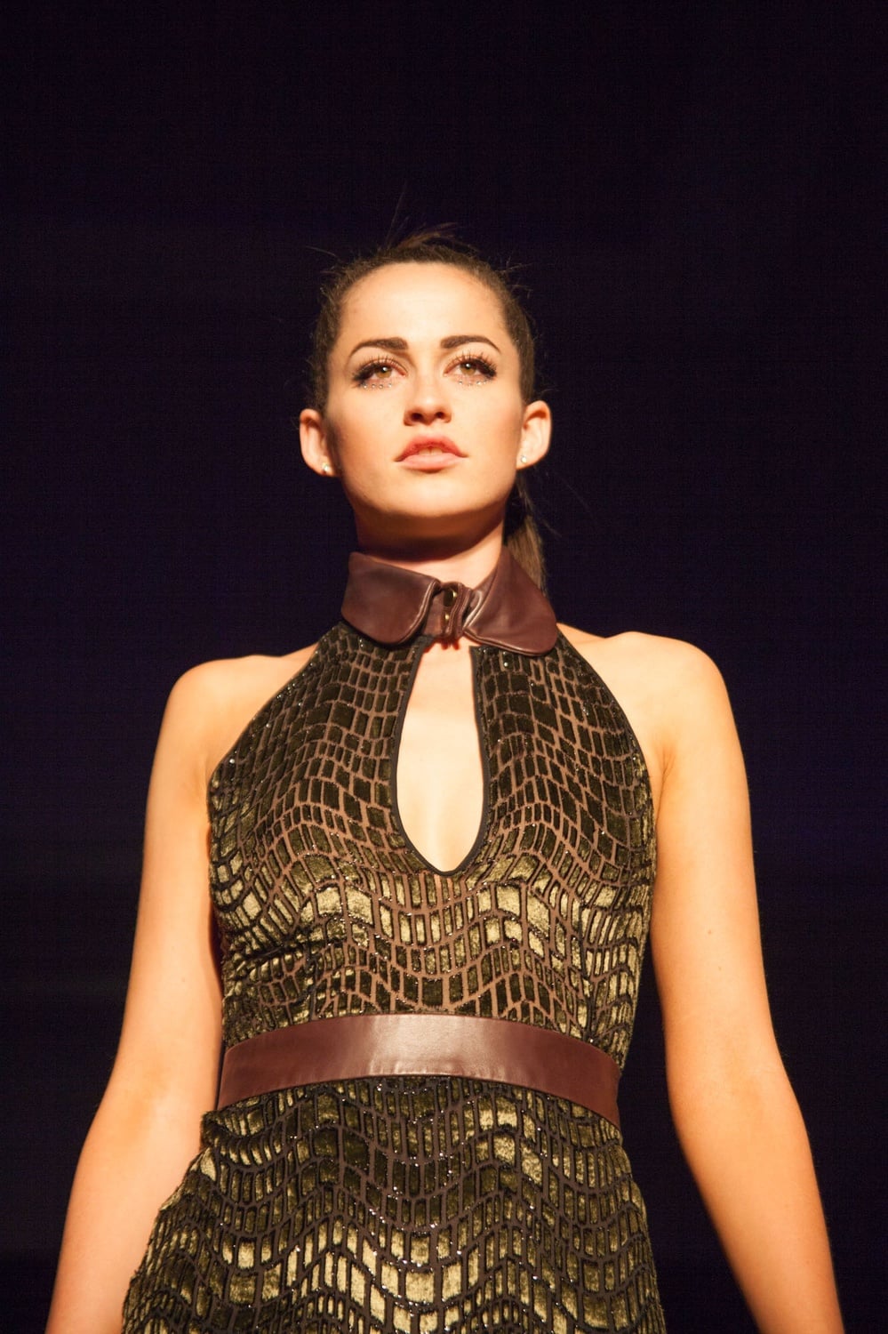 A model in IDENTITIES Fashion Show, which took place on Harvard's campus April 15. 
