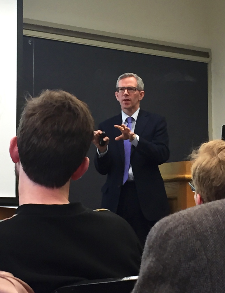 Tim Whitmarsh, a Classics professor at Cambridge University, gave a lecture called "Walking with Socrates: Space, Place and Athenian Philosophy" in Sever Hall Wednesday. The lecture was a part of the James Loeb Lecture Series.