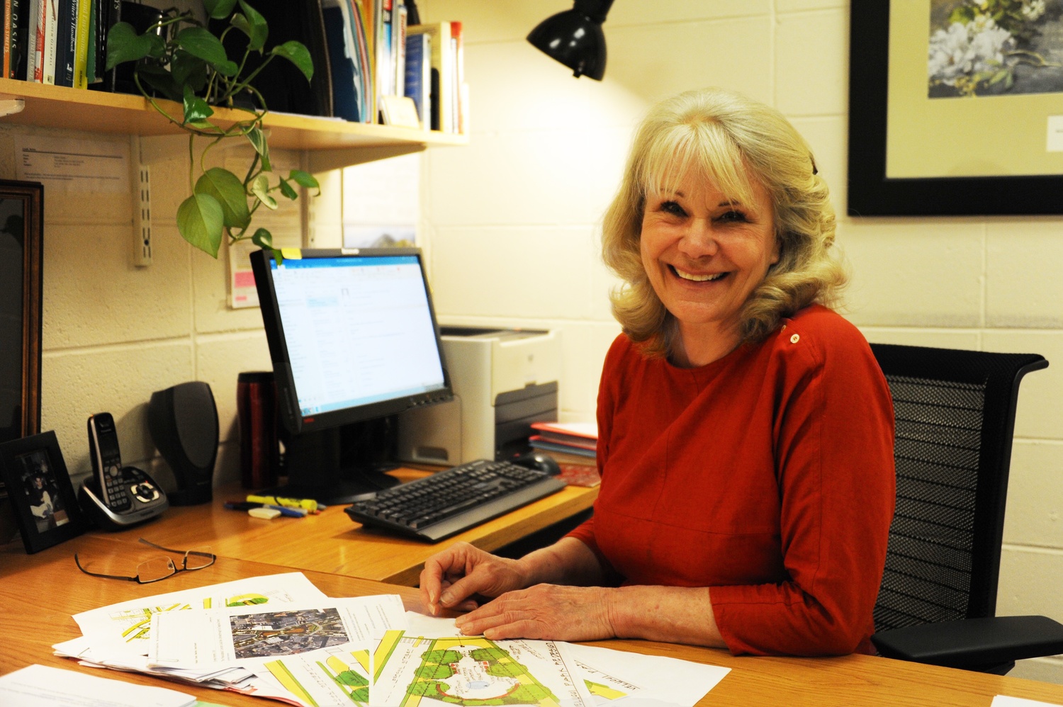 Anne Lusk, a bicycle researcher at the School of Public Health, has proposed what she believes is a safer intersection design for the accident-prone Inman Square in Cambridge.