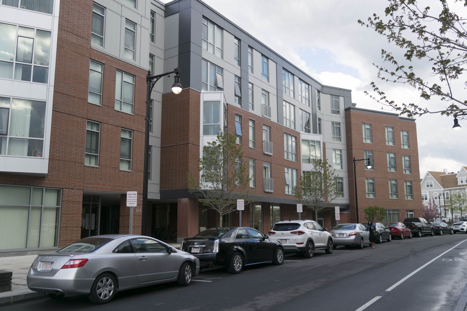 The Charlesview housing complex sits a few blocks down from Barry's Corner on Western Ave.