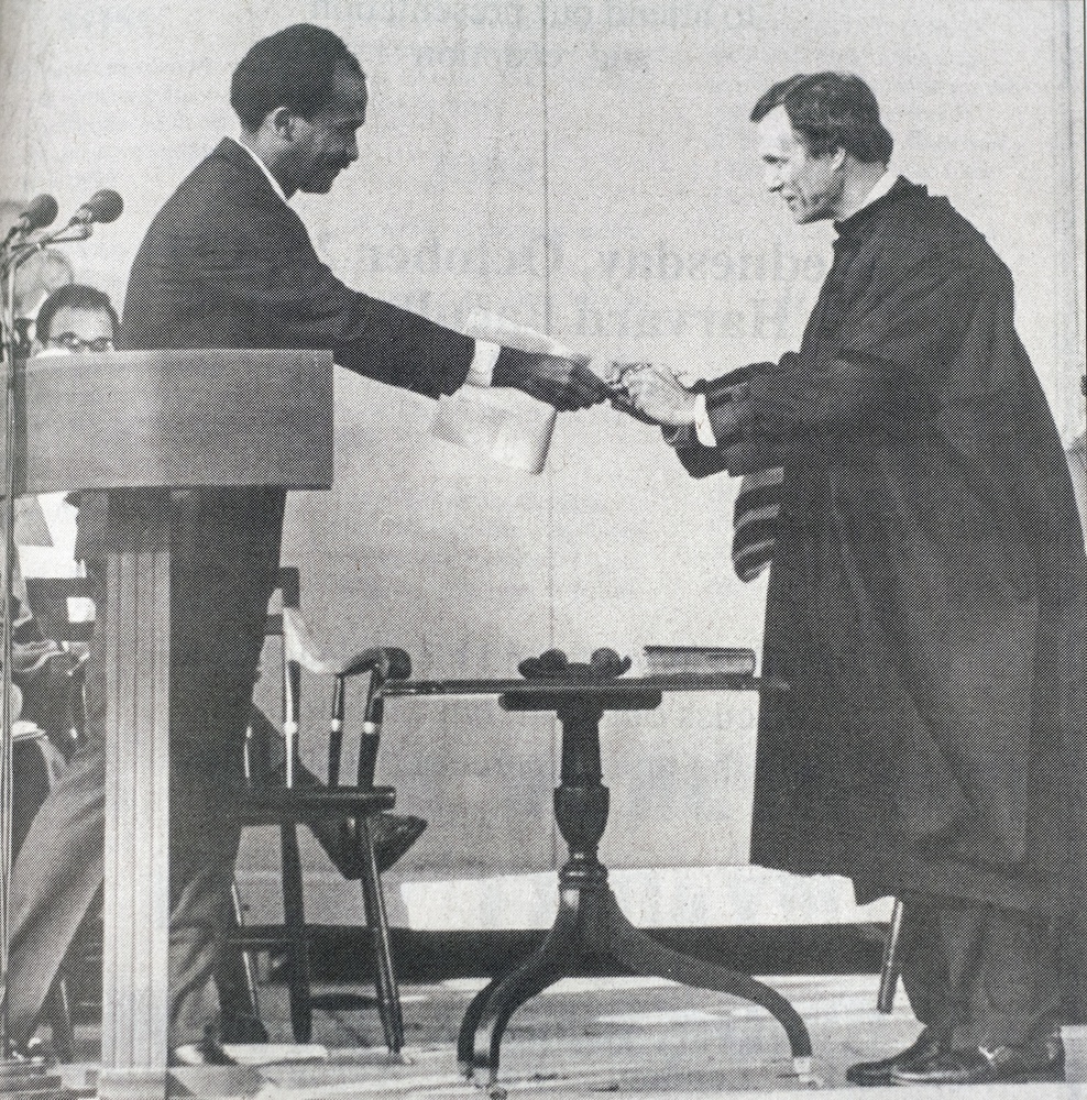 Rudenstine Gives Diploma | Multimedia | The Harvard Crimson