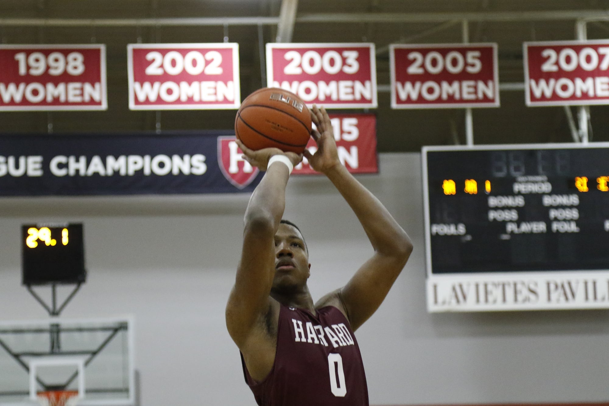 Freshman forward Chris Lewis lines up a free throw against Princeton.