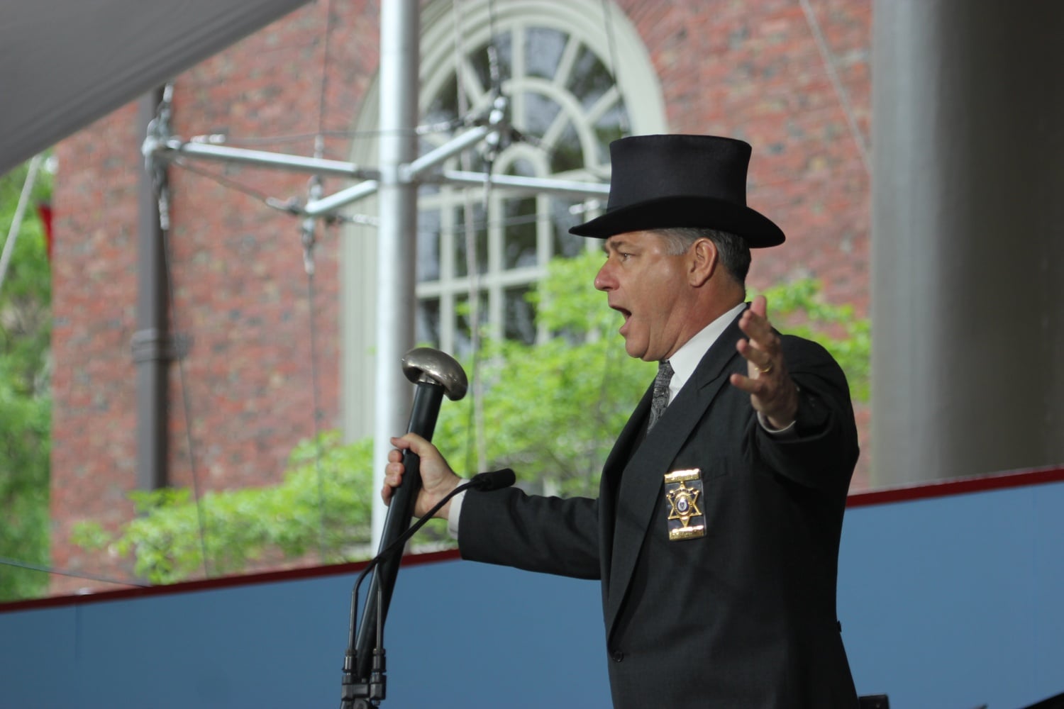The Sheriff of Middlesex County begins the Morning Exercises.