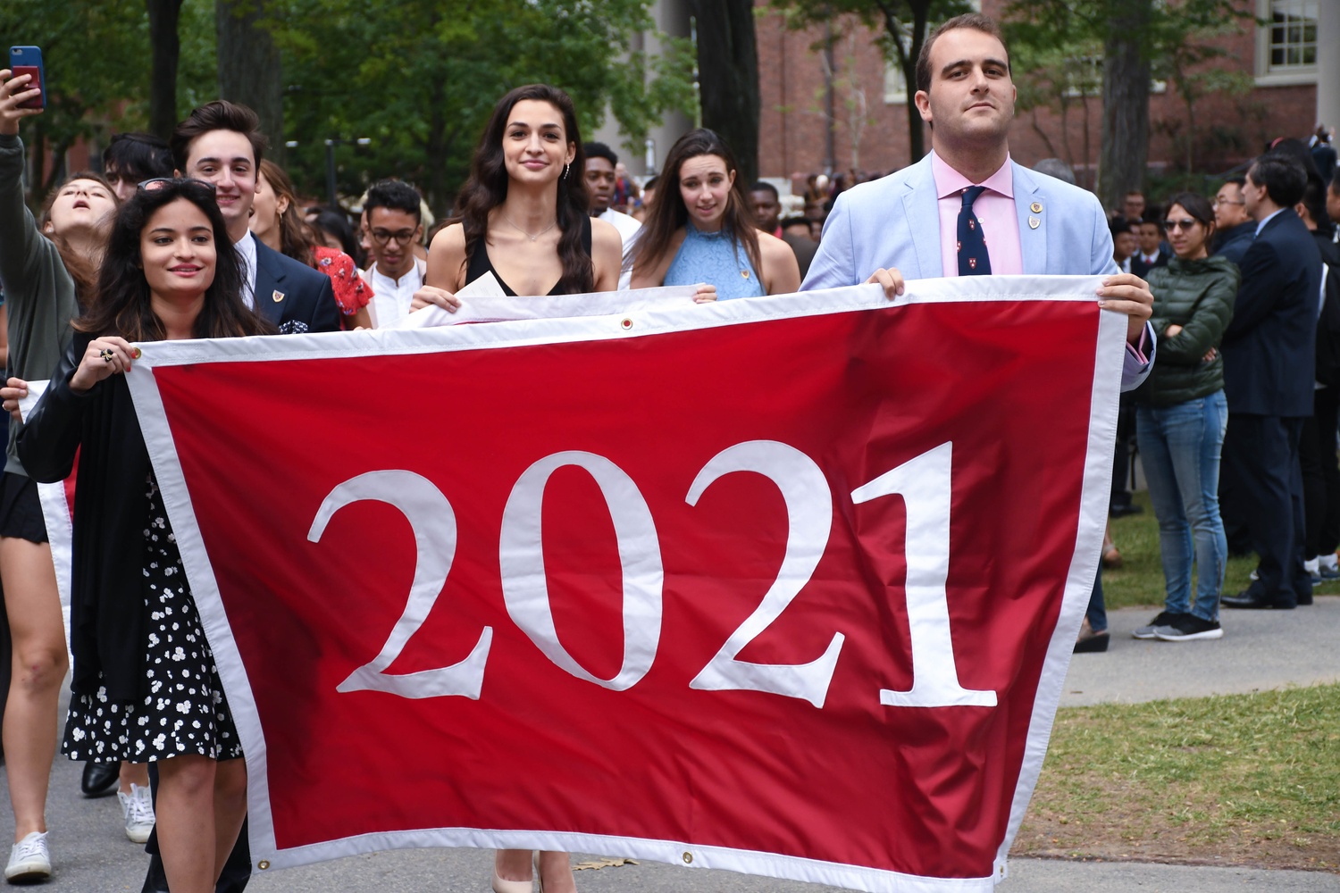 UC President and Vice President Yasmin Z. Sachee '18 and Cameron K. Khansarinia '18, pictured at the Class of 2021 Convocation Tuesday.