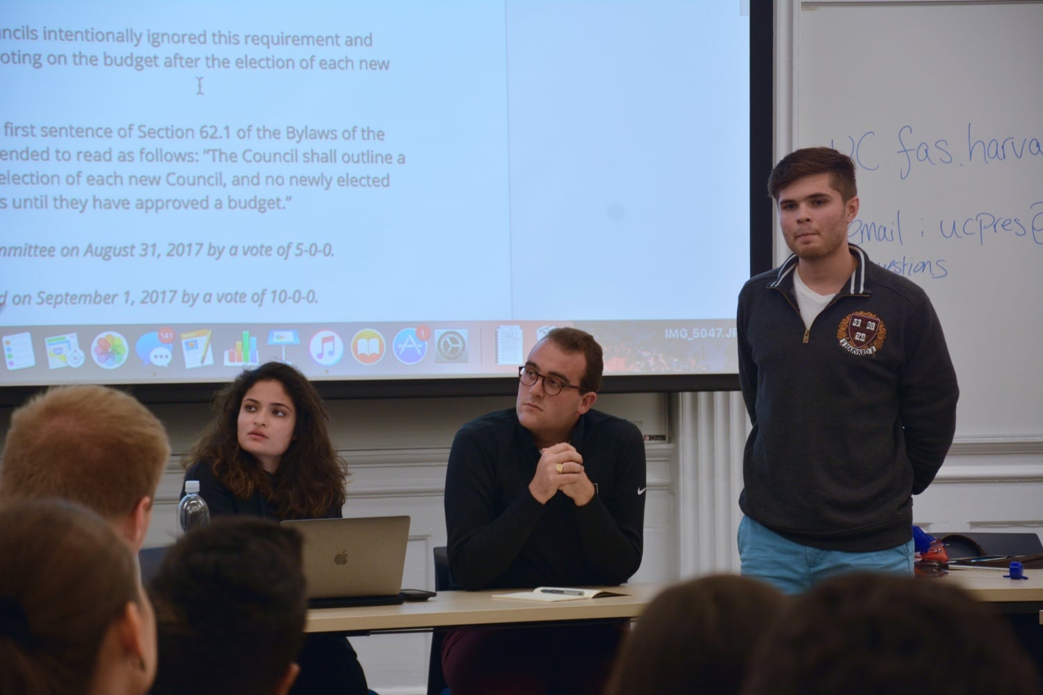 Sachee pictured at a UC meeting last month.