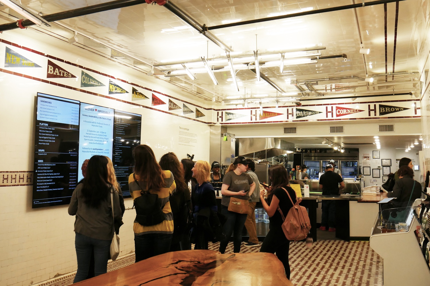 The plant-based Impossible Burger will debut at Clover's Harvard Square location on Friday.