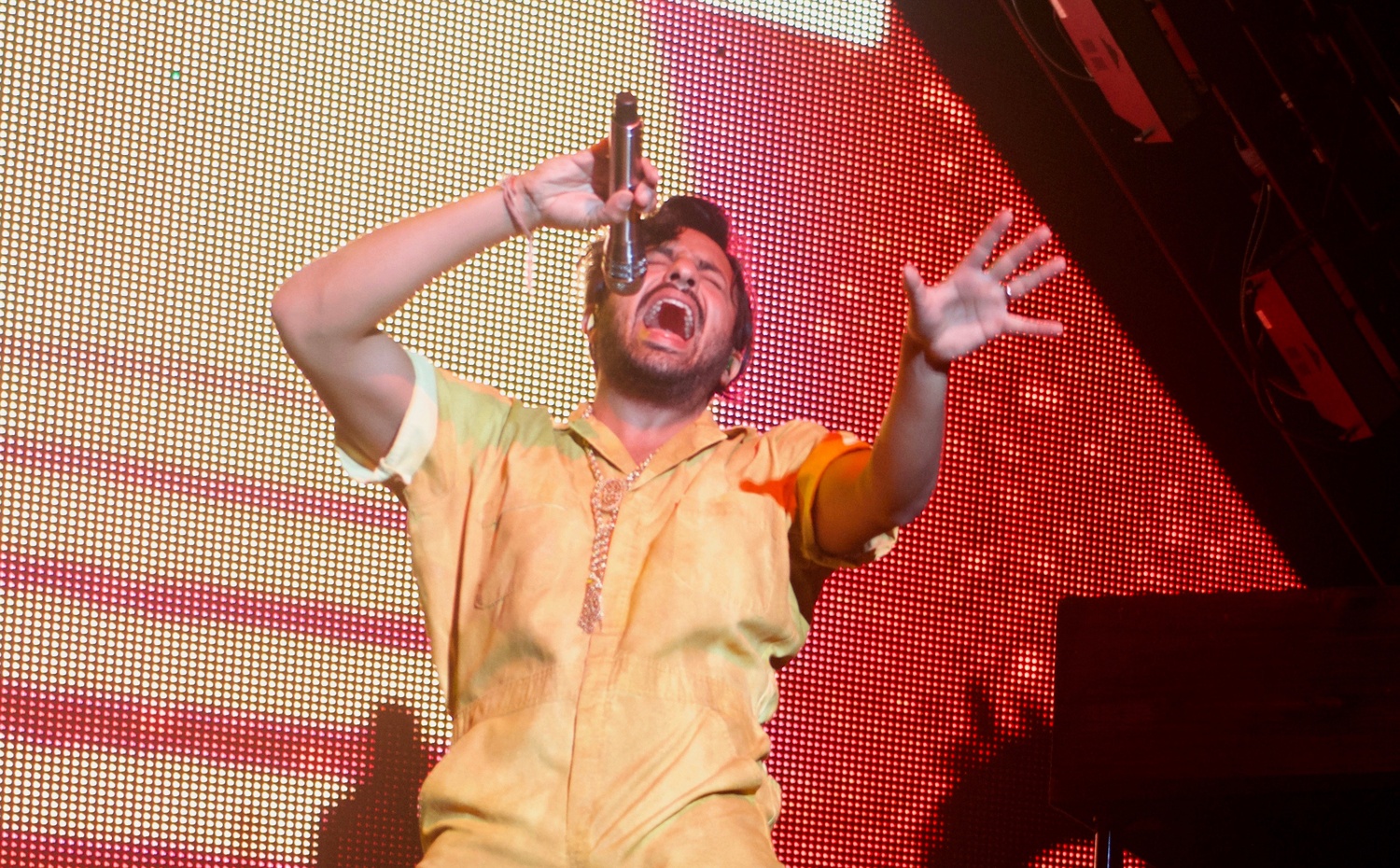 Young the Giant, a rock band, performed at the Blue Hills Bank Pavilion on Thursday night. 