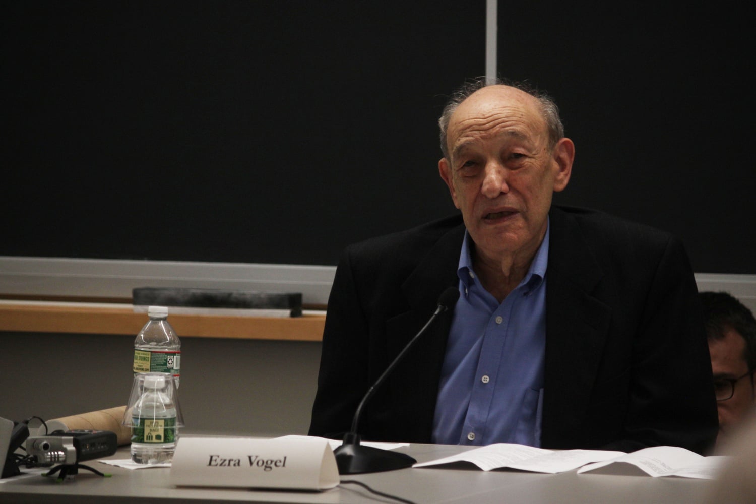 Harvard professor emeritus Ezra F. Vogel died on Dec. 20 at age 90 of complications from cancer surgery. He played a crucial role in creating the East Asian Studies concentration at Harvard in 1972. Vogel, pictured here in 2017.