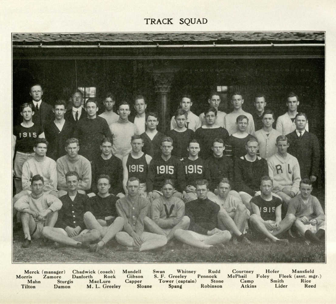 John C. Rock, who attended Harvard for college and medical school, spent his entire career studying reproduction as a faculty member and physician. He is pictured here (second row from back, fourth from left) with his track team.