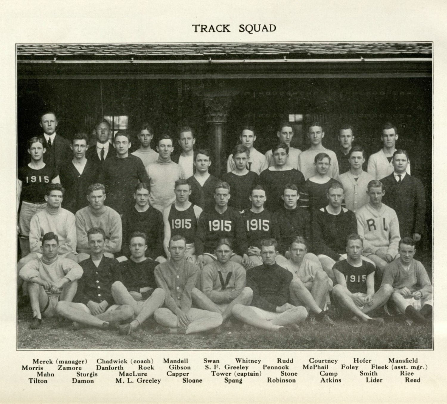 John C. Rock, who attended Harvard for college and medical school, spent his entire career studying reproduction as a faculty member and physician. He is pictured here (second row from back, fourth from left) with his track team.