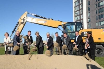 Cover image for Faust and Mayor Walsh Break Ground at Allston's Smith Field 