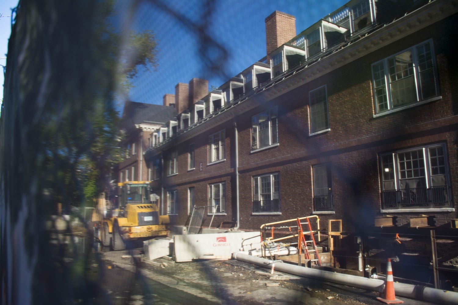 Lowell House under renovation.