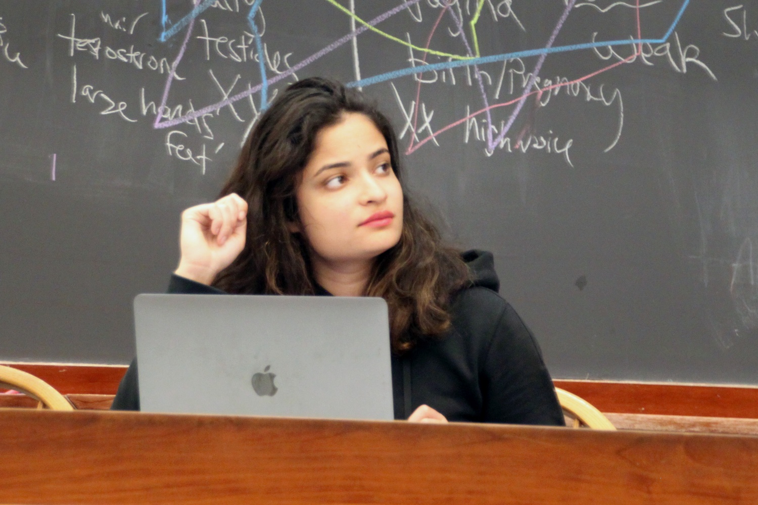 Undergraduate Council president Yasmin Z. Sachee at the Council's weekly meeting Sunday night.