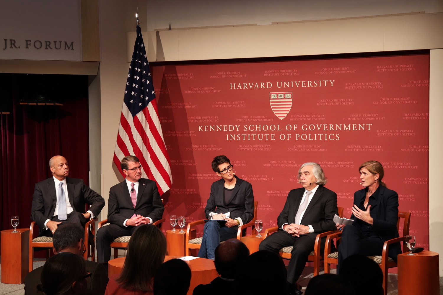 Former Obama administrations officials discuss national security at the IOP Monday.