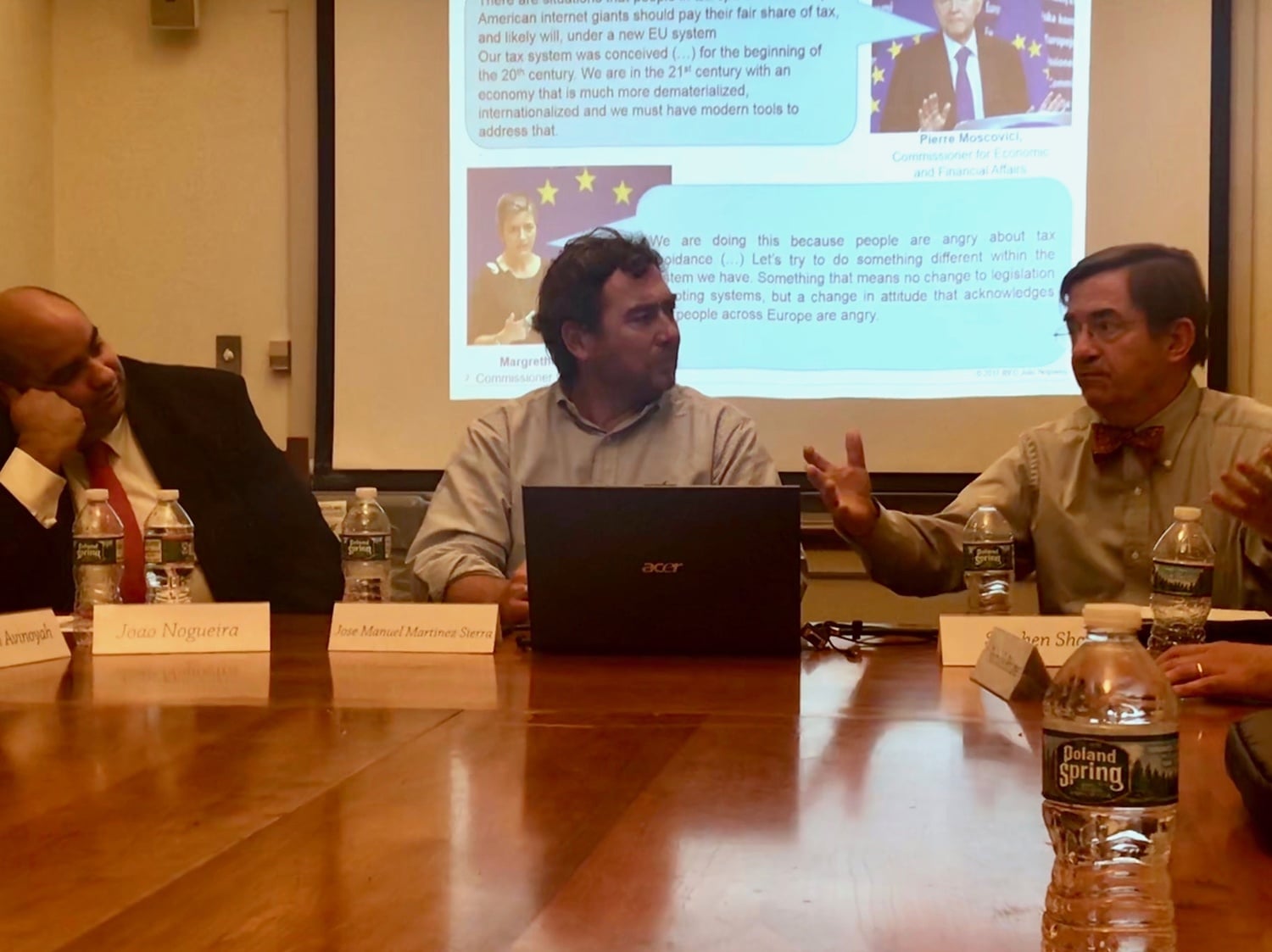 Stephen E. Shay, Senior Lecturer at Harvard Law School speaks about the future of tax policy during a panel at the Minda de Gunzburg Center for European Studies on Wednesday. 
