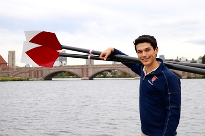 Cover image for Hayes Takes Unconventional Path to Rowing Success