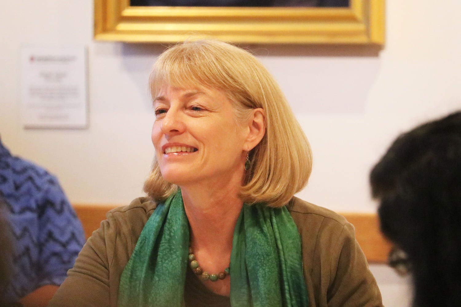 Kennedy School professor Kathryn A. Sikkink speaks on human rights Thursday evening. Sikkink was joined by psychology professor Steven A. Pinker, Professor Beth Simmons of the University of Pennsylvania, and Professor Sergio Aguayo of the Colegio de Mexico in a panel discussion at HKS.