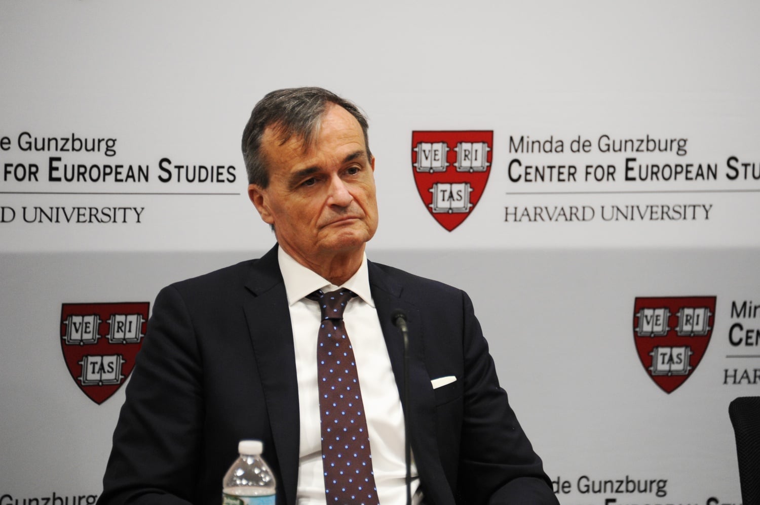 Ambassador of France to the United States H.E. Gerard Araud speaks at the Minda de Gunzburg Center for European Studies Thursday afternoon. The event was part of Worldwide Week at Harvard.