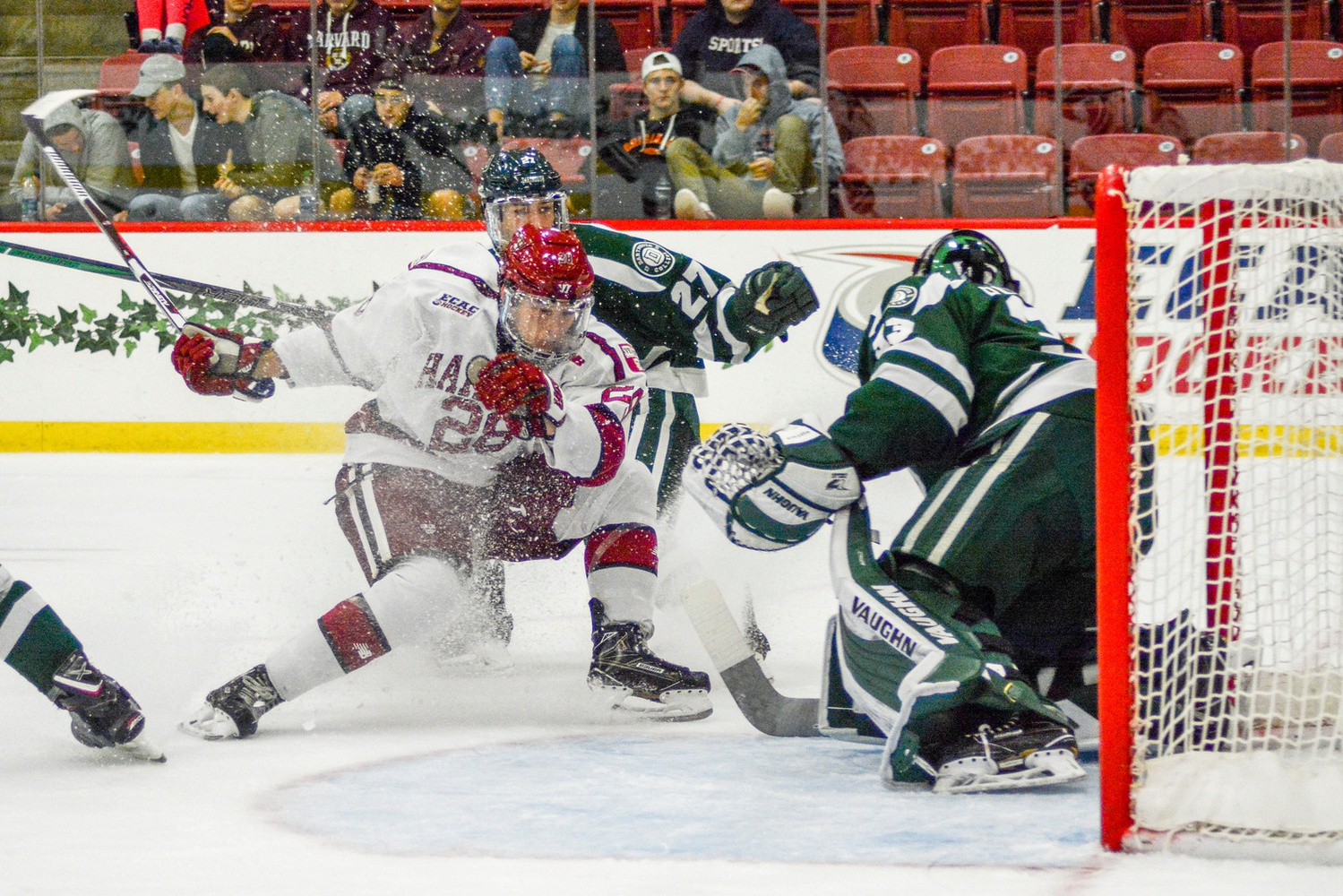 Coach Donato emphasized getting to the net in his team's first game of the season. For freshman Henry Bowlby, taking this advice to heart paid off. Bowlby registered his first career goal through hard work at the net front tonight.