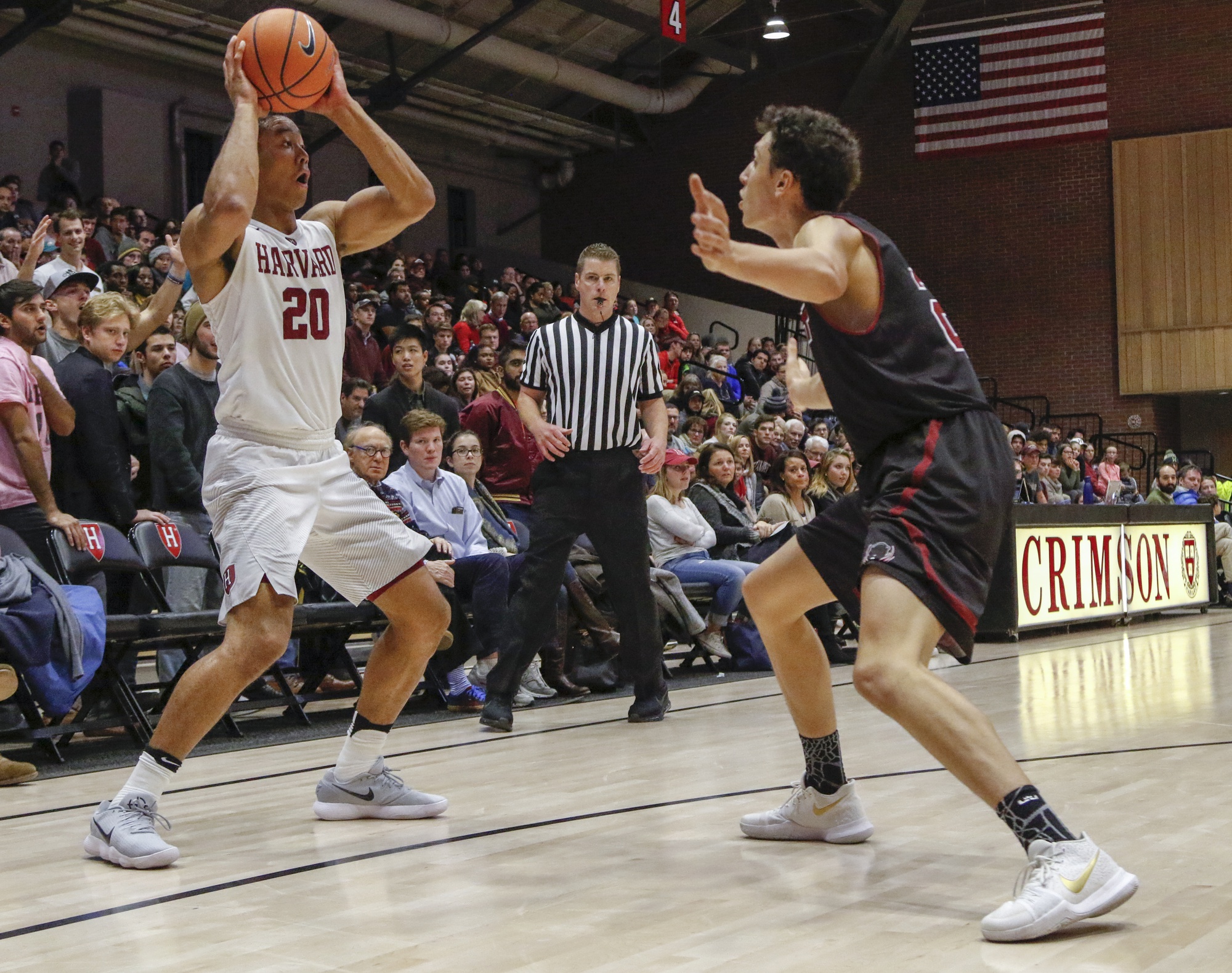 Sophomore wing Justin Bassey led the Crimson into a Thursday night matchup with Holy Cross. Despite his efforts, Harvard dropped an anomalous game to the Crusaders, primarily due to a slew of turnovers.