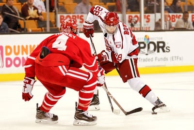 Cover image for Notebook: Men's Hockey Struggles with Power Play, Hot Goaltender in Beanpot Semis Loss to BU