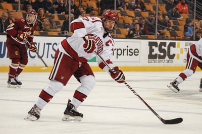 Cover image for Notebook: Men's Hockey Revives Power Play, Makes Unexpected Change in Net in Beanpot Consolation Game