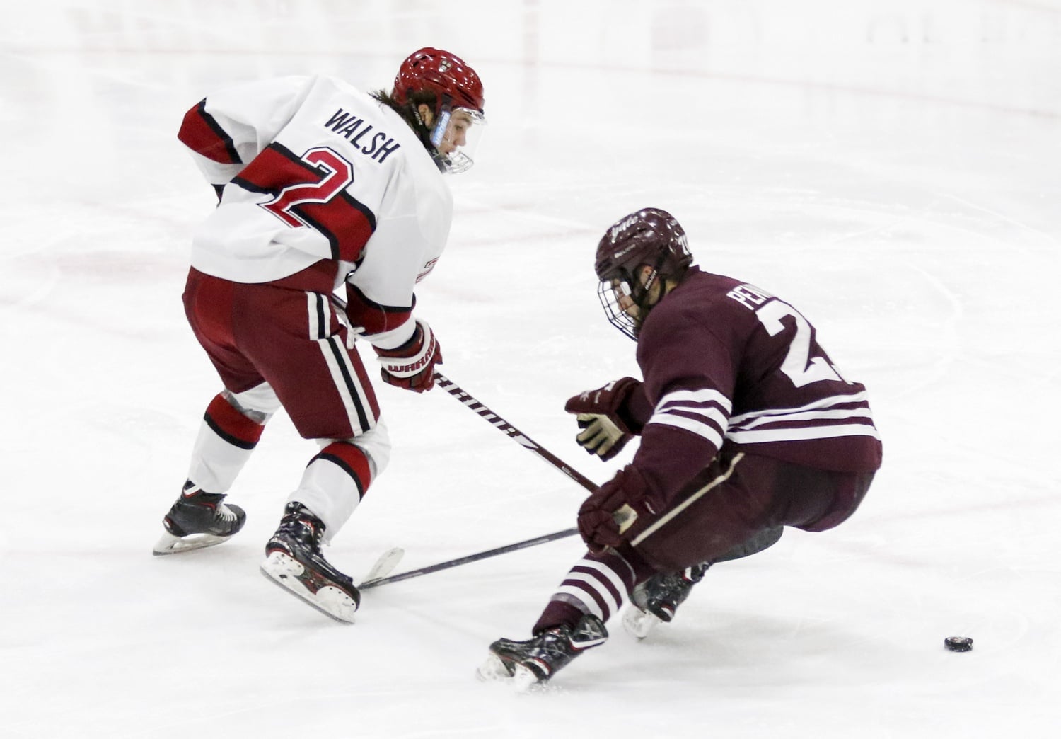 Not one to be left behind, rookie blue-liner Reilly Walsh, pictured here against Colgate, also tallied a power play goal.