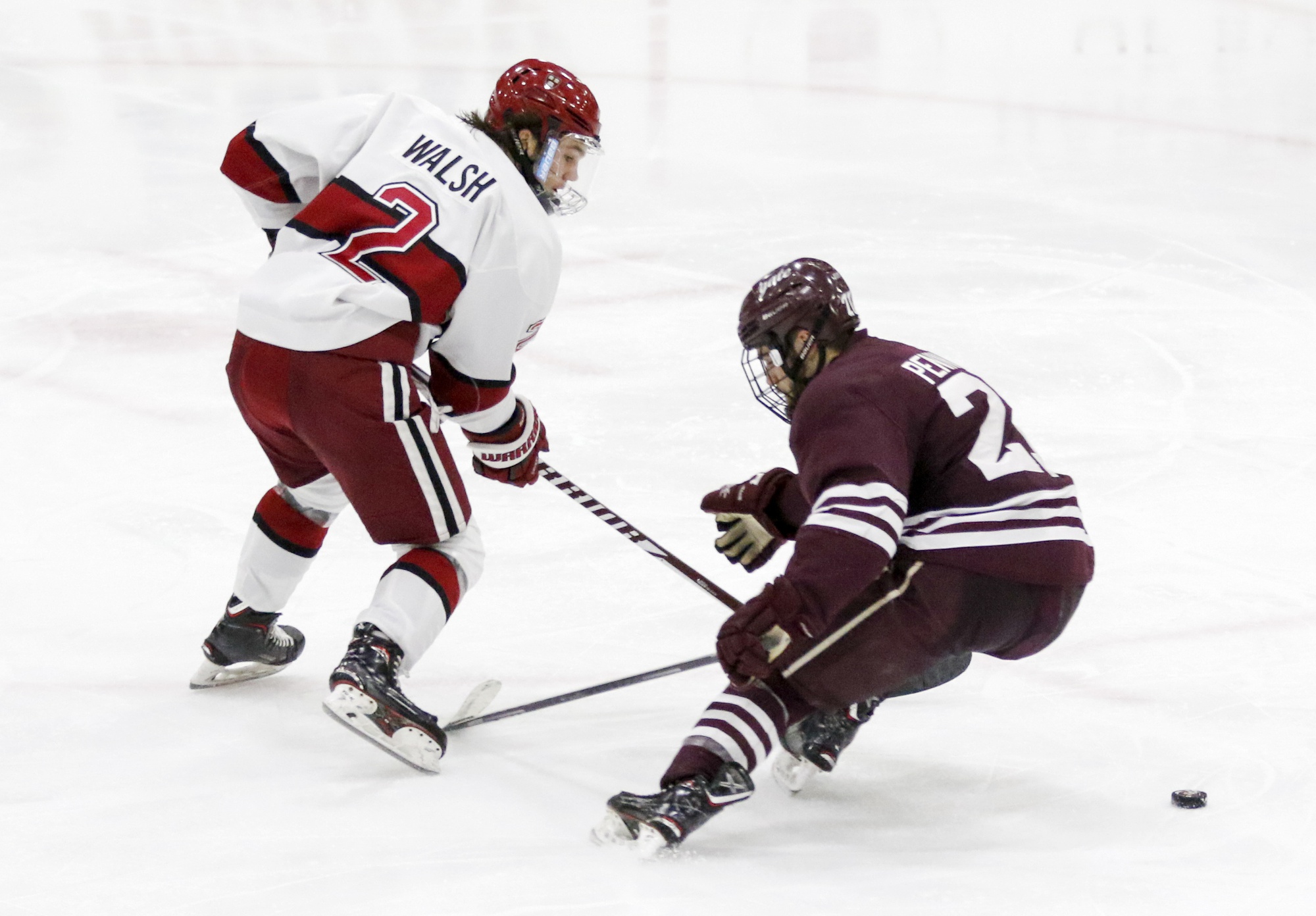 Not one to be left behind, rookie blue-liner Reilly Walsh, pictured here against Colgate, also tallied a power play goal.