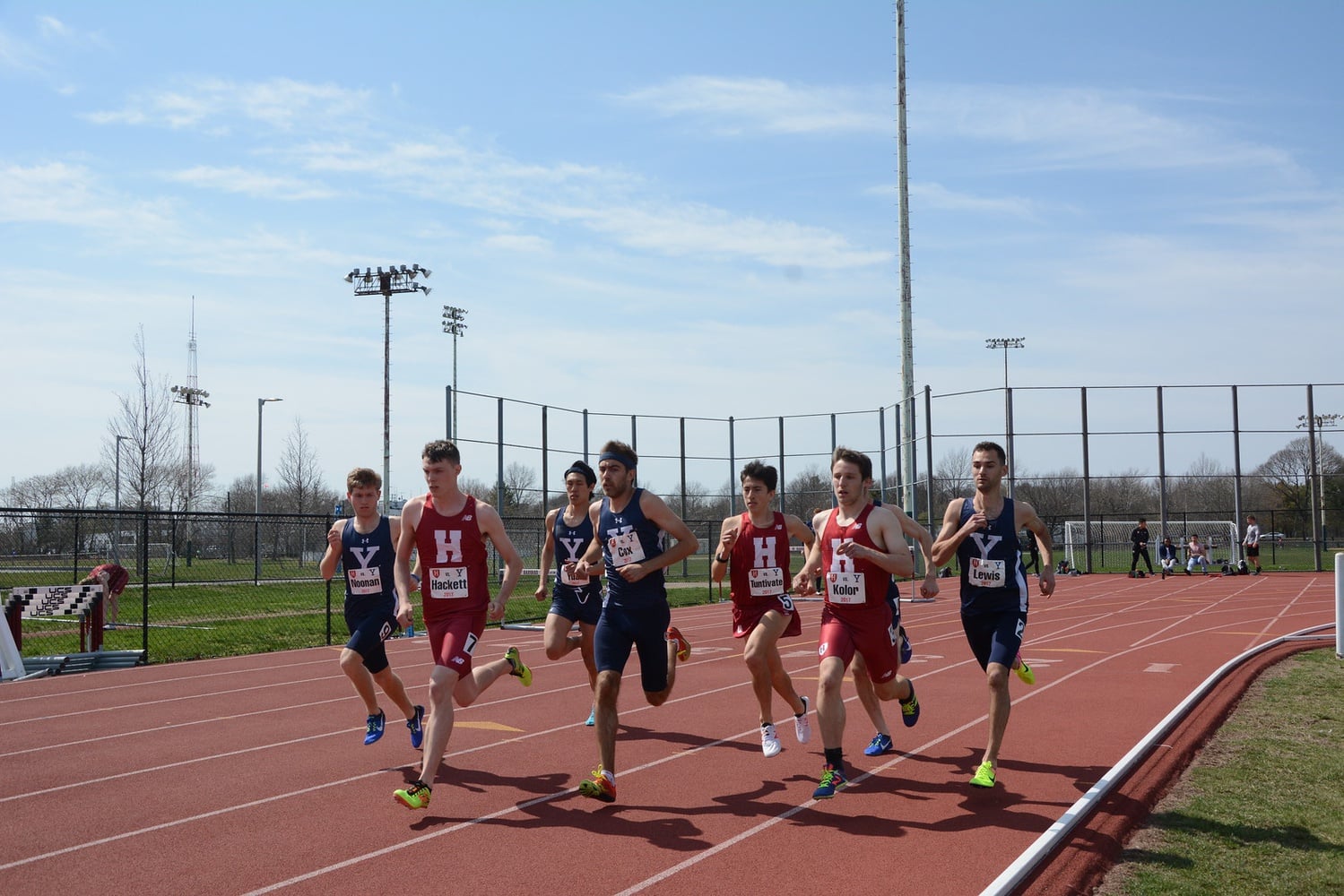Harvard attempts to outrace the opposition.