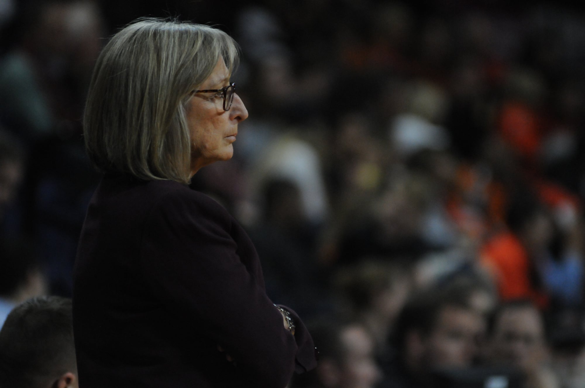 Coach Kathy Delaney-Smith is currently in her 36th season leading the Crimson.