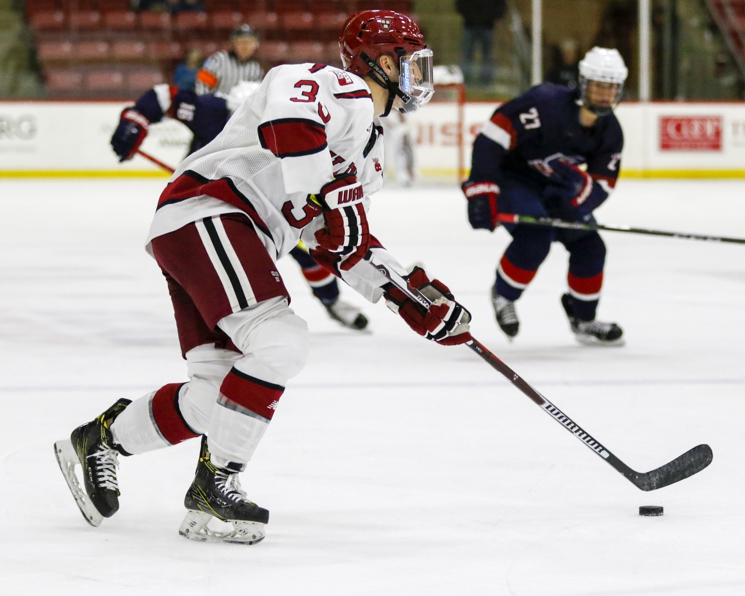 Freshman forward Jack Badini notched a goal in Harvard's losing effort to Brown on Friday night