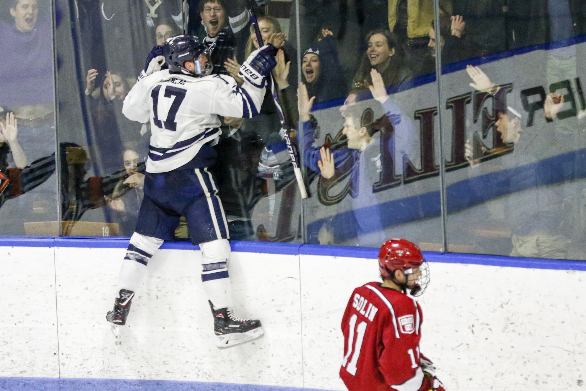 Yale's Kevin O'Neil tallied both Bulldogs goals in a 2-1 win against Harvard.