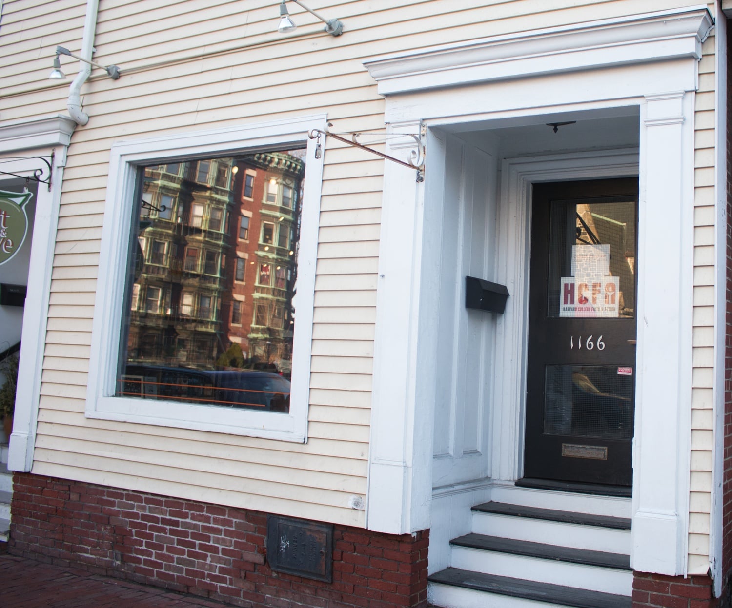 Harvard College Faith and Action occupies offices in a building on Massachusetts Avenue near Harvard Yard.