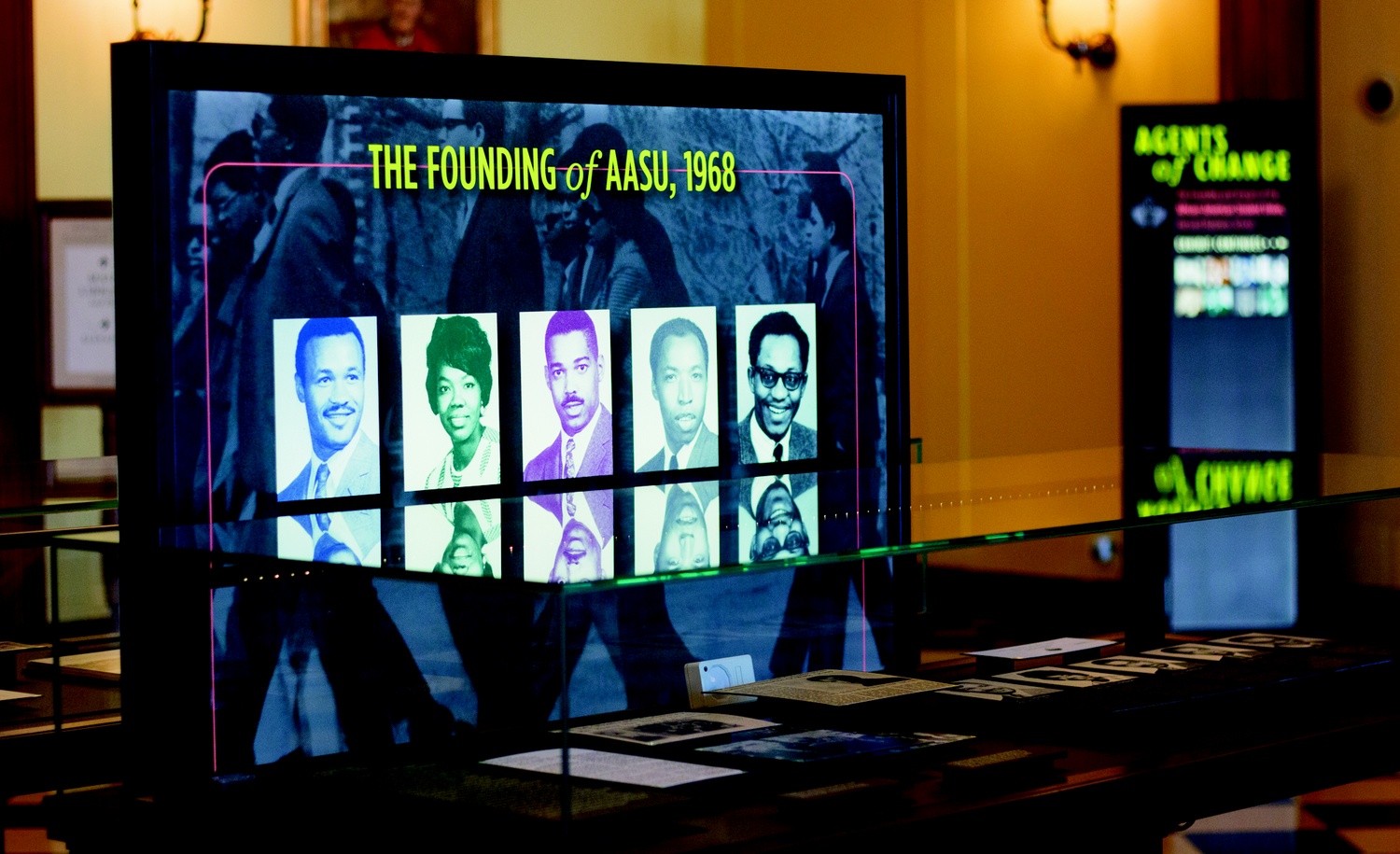 An exhibit at the Business School's Baker Library commemorates the 50th anniversary of the HBS African-American Student Union.