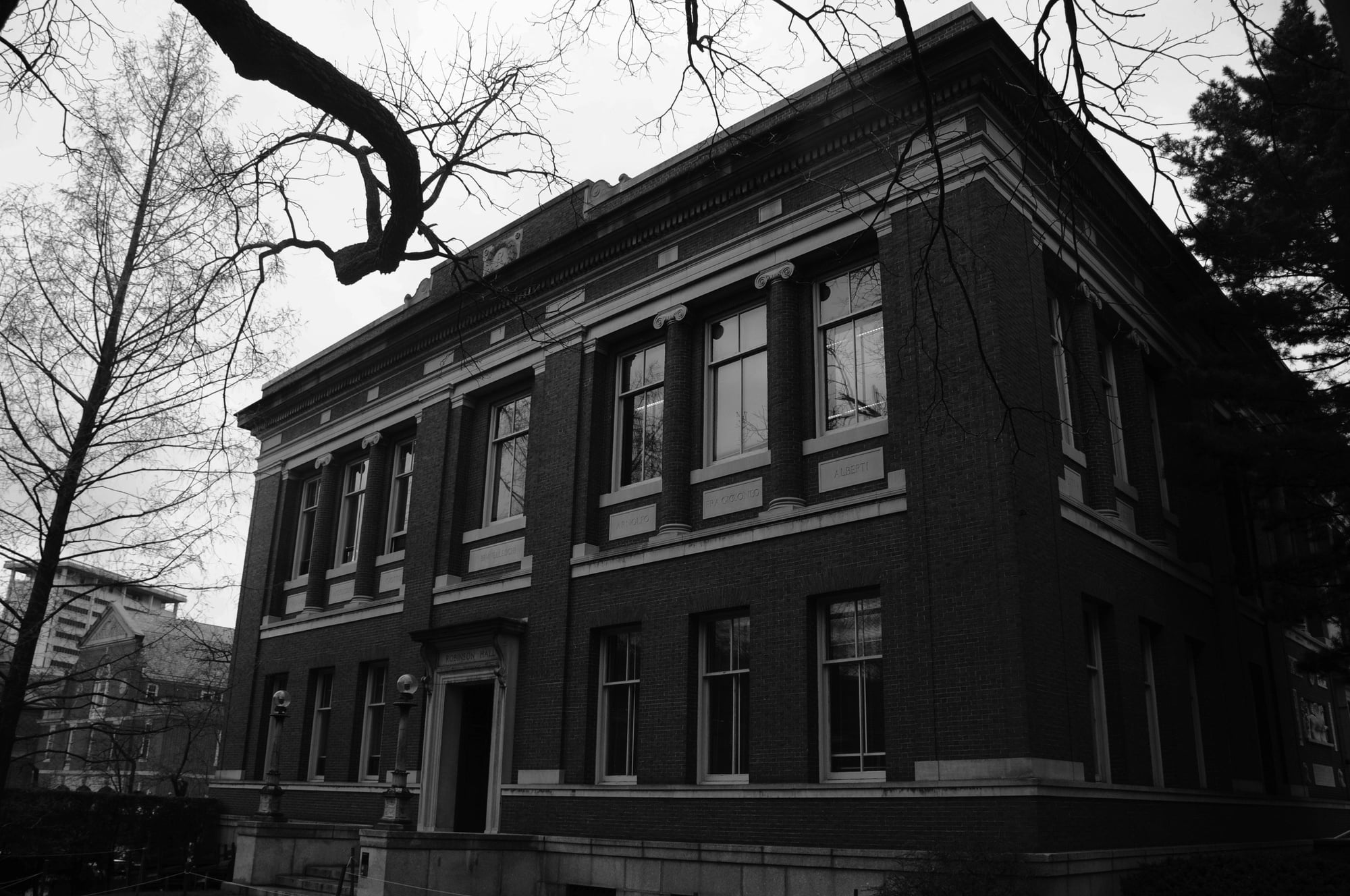 Deloria's office is in one of Robinson Hall's lower floors.