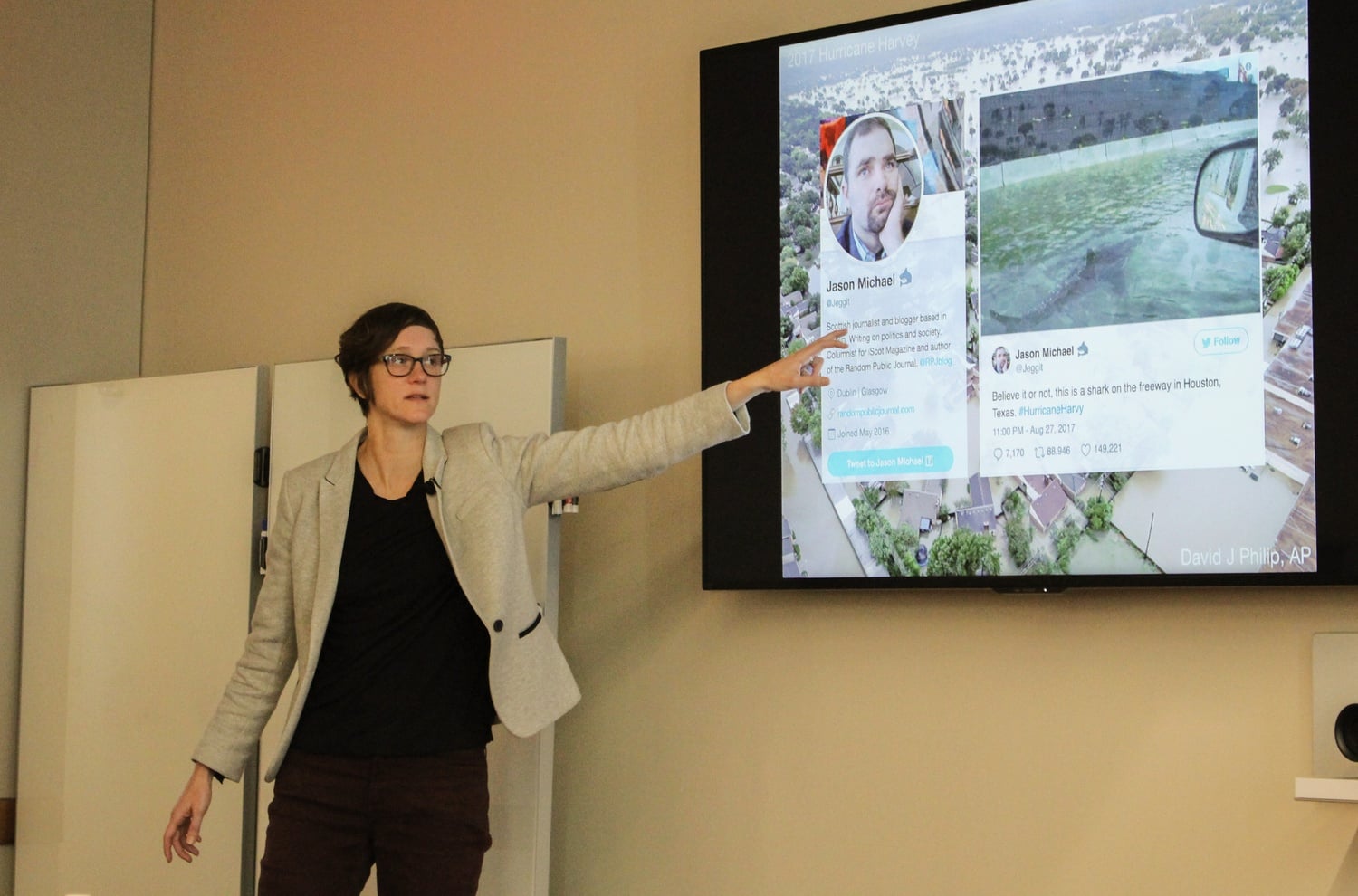 University of Washington professor Kate Starbird speaks about the spread of misinformation through the use of social media during crisis events.