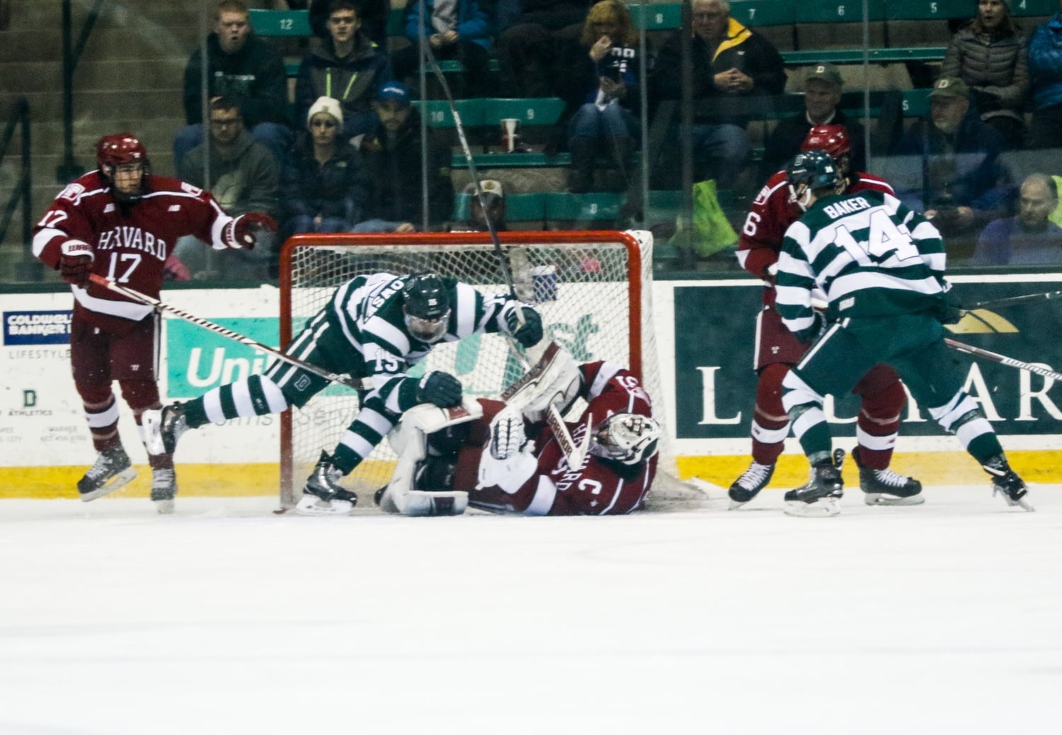 The Big Green's premier forwards, sophomores Will Graber and Shane Sellar and freshman Quin Foreman, will use their size to make life hectic for whomever tends the cage for the Crimson this weekend.