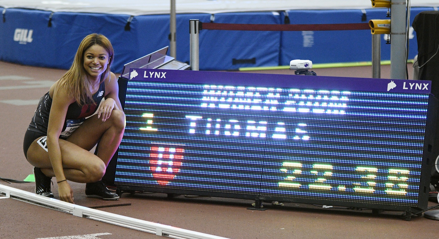 At the NCAA Indoor Championships, junior co-captain Gabby Thomas etched her name into the history books by setting a new national collegiate indoor record 200-meter time at 22.38 seconds.
