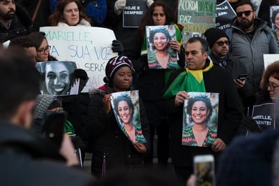 Cover image for Protesters Gather in Yard to Denounce Brazilian Activist’s Assassination