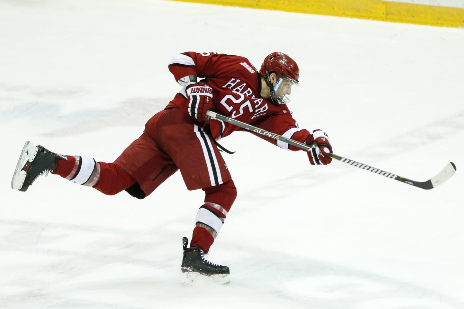 Imposing blue-liner Wiley Sherman has played the role of defensive anchor during his time at Harvard. For the last two seasons, the 6'7" senior has skated primarily alongside sophomore John Marino to form the team's shutdown defensive duo.