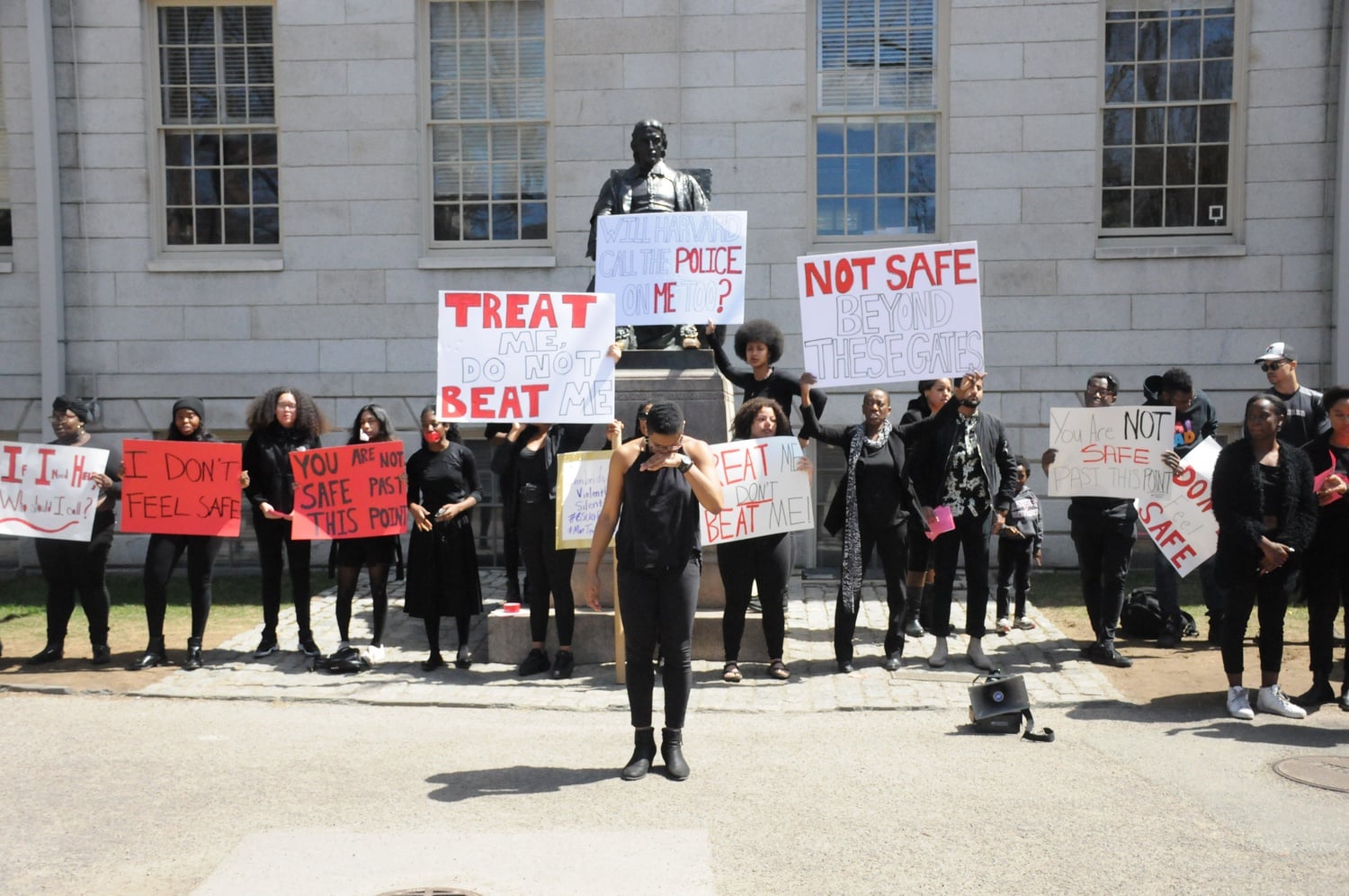 Over 200 students gathered last spring to protest the forcible arrest of a black College student that sparked allegations of police brutality.