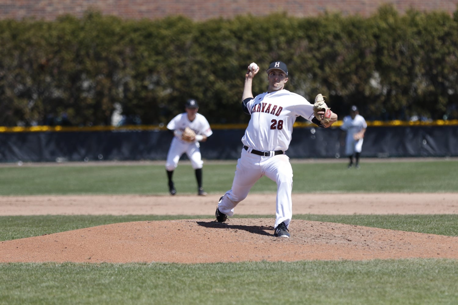 Senior righty Noah Zavolas pitched in all three series of Harvard's recent nine-game stretch.