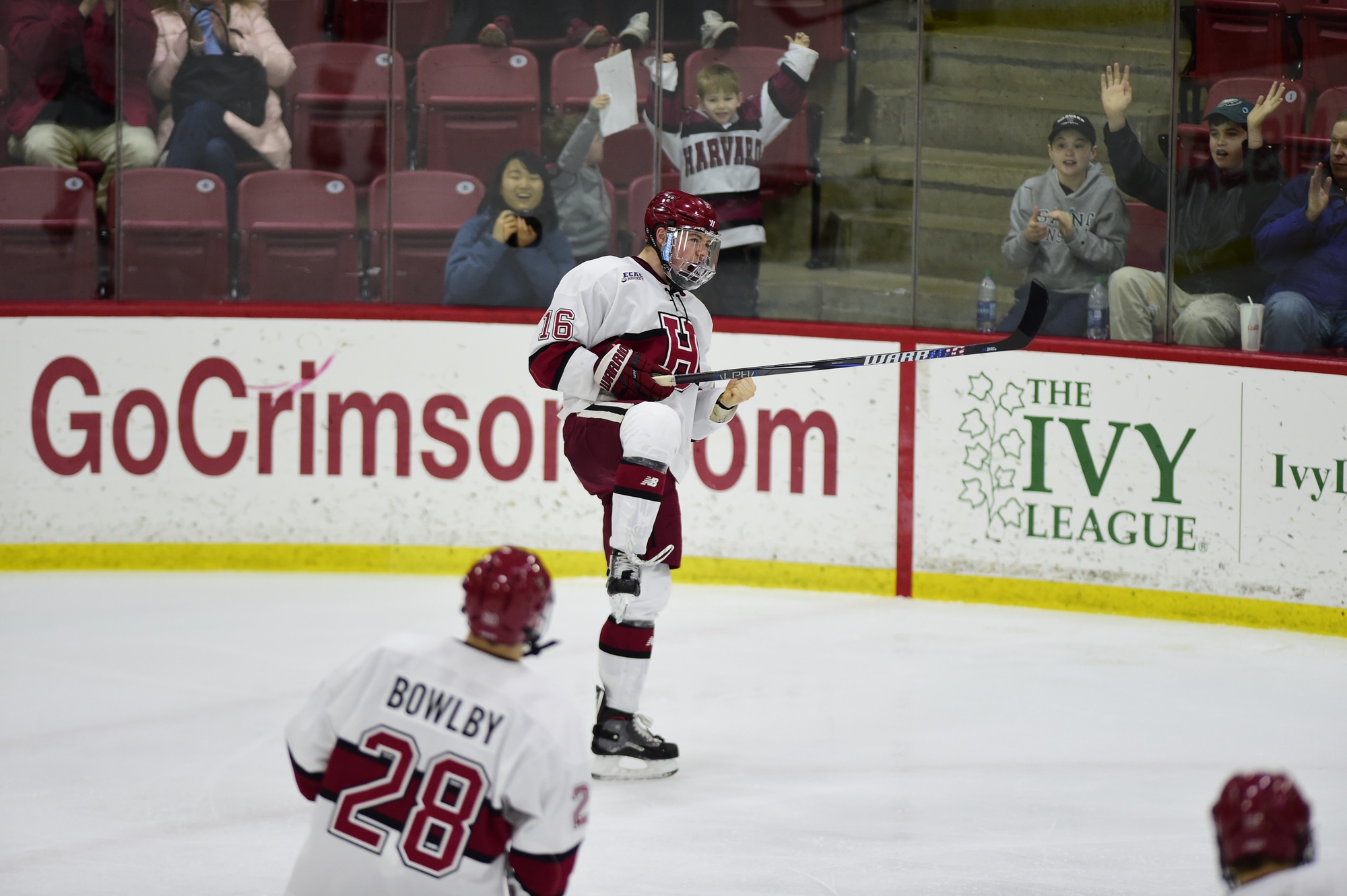 Donato, pictured here after completing his game-three hat trick against Dartmouth in the ECAC quarterfinals, potted a trio of pucks three times this season.