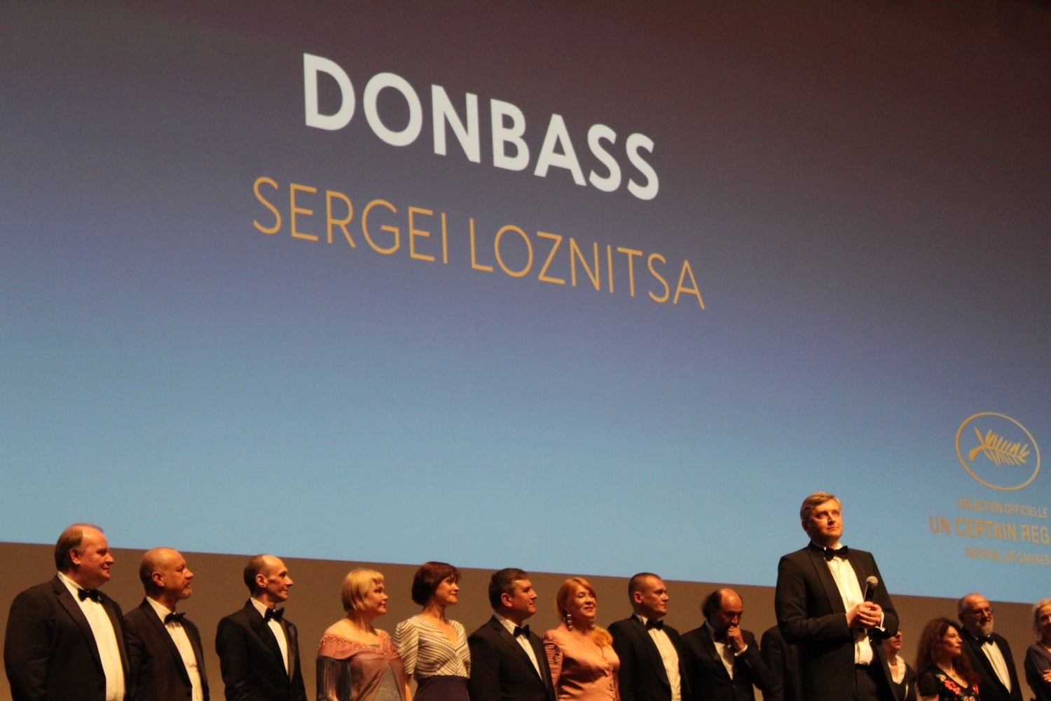 Director Sergei Loznitsa presents "Donbass" at the 2018 Cannes Film Festival. 