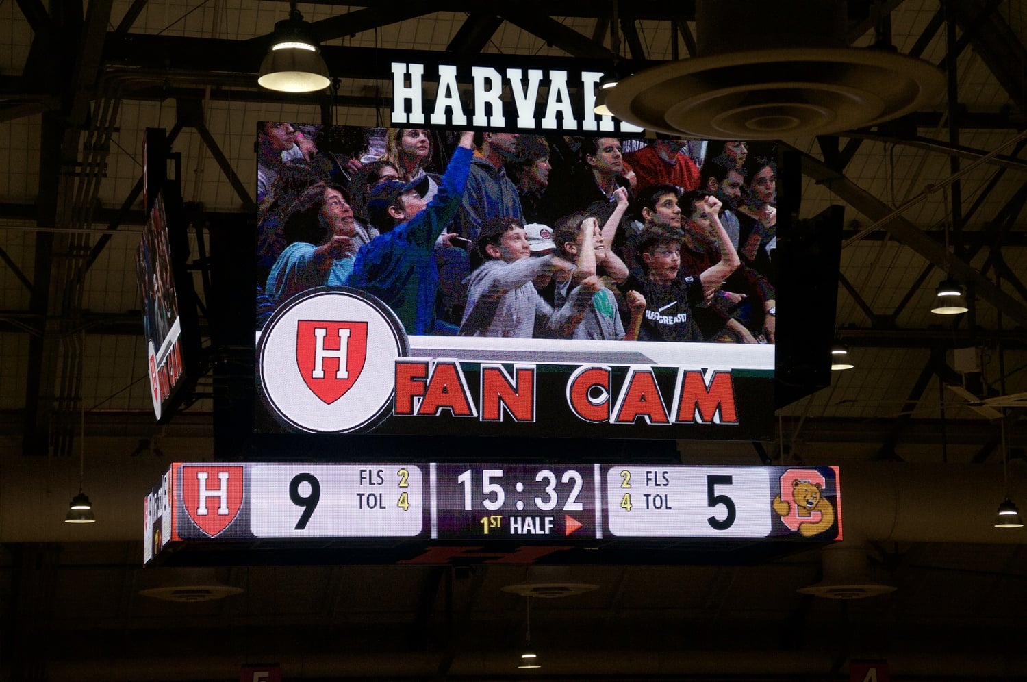 Fans attending games at Lavietes Pavilion can now engage through interactive activities during breaks, such as being featured on the Fan Cam.